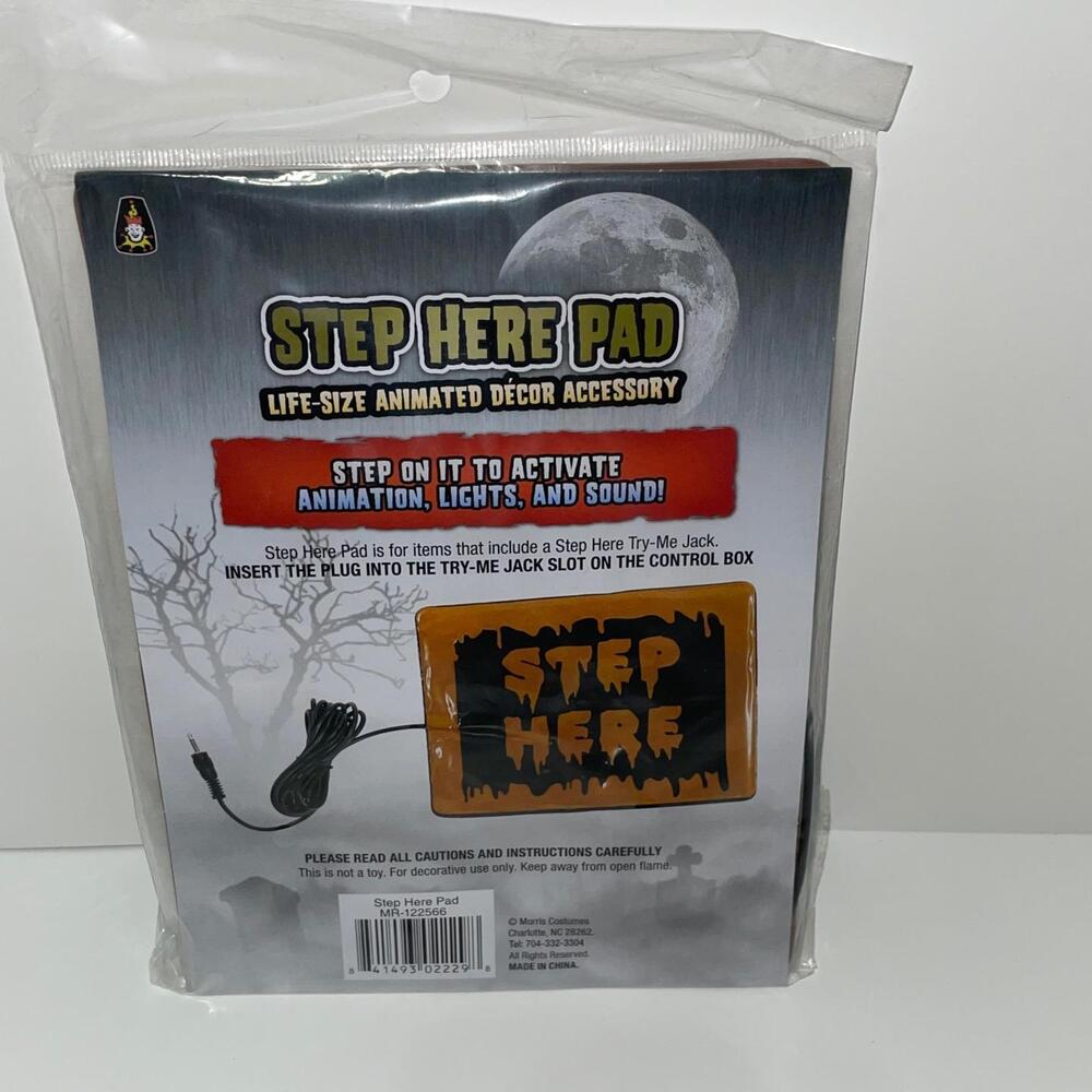 STEP HERE FOOTPAD ACTIVATOR HALLOWEEN HAUNTED HOUSE PROP DECORATION MR122566